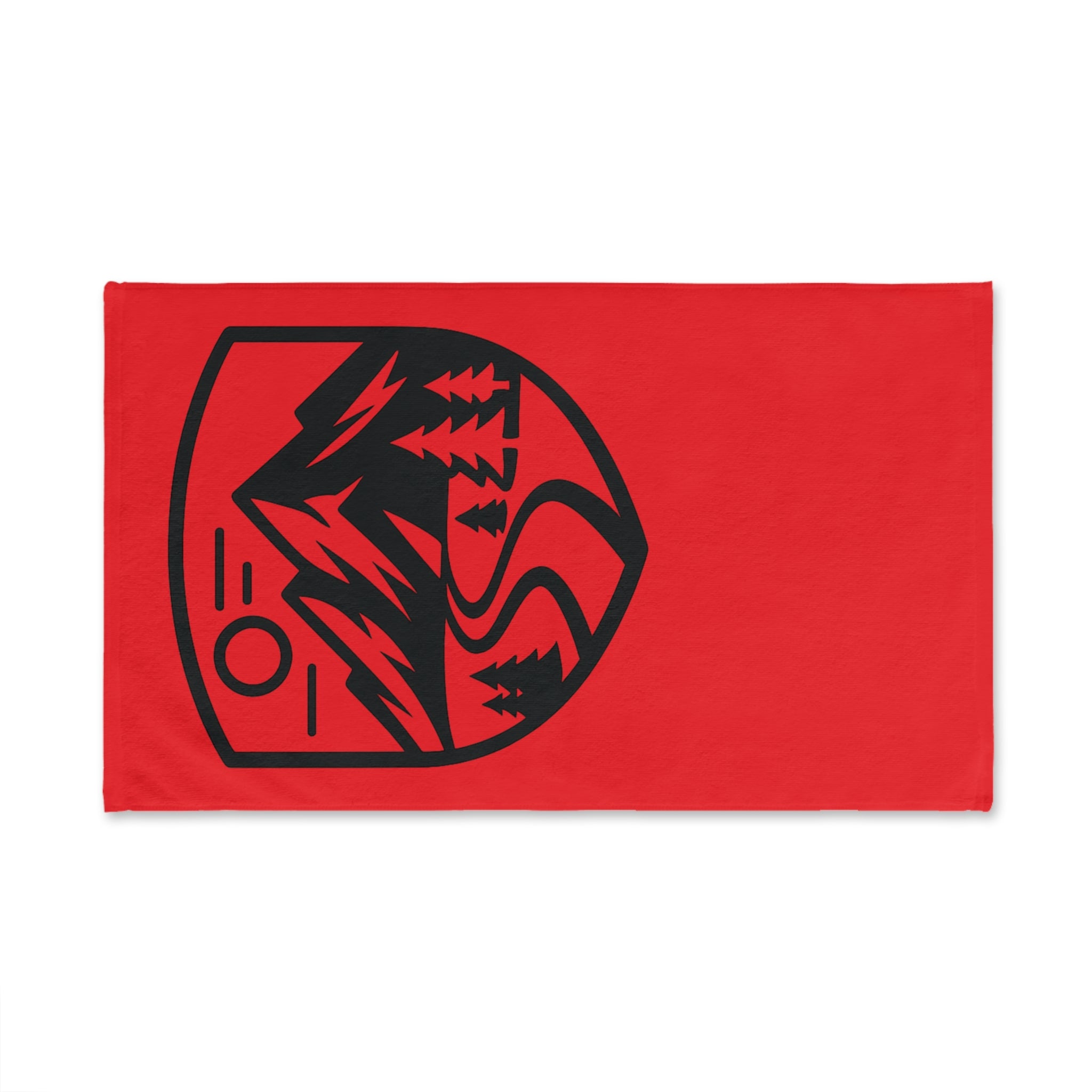 Mountain Trail Hand Towel — Outdoor Camping Badge Design