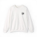 Crewneck Sweatshirt — Mountain Forest Crest Chest Logo, Outdoorsy Casual Pullover