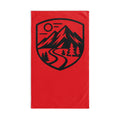 Mountain Trail Hand Towel — Outdoor Camping Badge Design