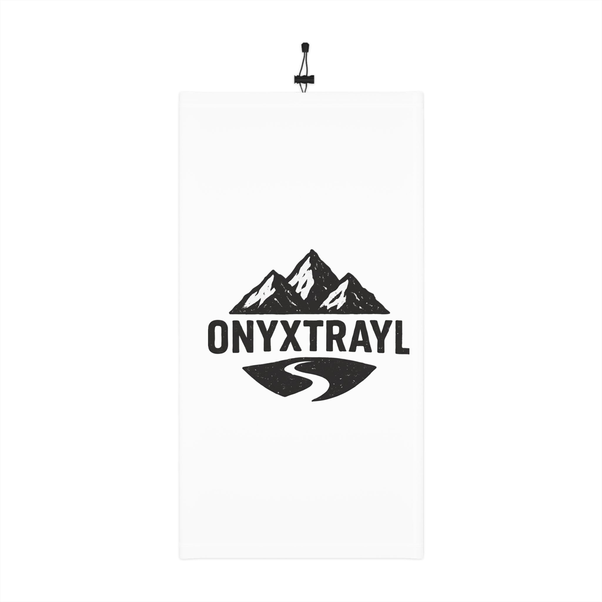 Neck Gaiter — OnyxTrail Mountain Logo Winter Face Mask with Drawstring